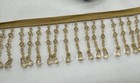 3    Beaded Trim Fringe -  Sold By The Yard Gold