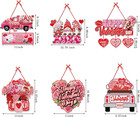 Pink-red Valentines-day Front-porch Door Hanger-decor - 6pcs Love Romantic Speci