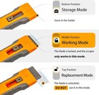 Razor Blade Scraper Tool 15 Blades Glass Stove Oven Cooktop Cleaning Kit New