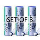 High-performance Nylon Badminton Shuttlecocks - 3 Tubes  White  Durable   Lightw
