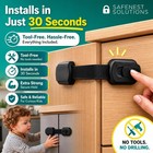 Safenest Child Proof Cabinet Locks 5 Pack Black 3m Adhesive For Cabinets