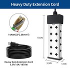 Immersion Water Heater 1800w 120v With Digital Thermostat Control  Dry Burn