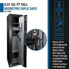 Barska Large Biometric Rifle Safe W  Fingerprint Lock  Handle    Keys  Ax11898