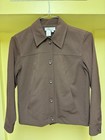 Coldwater Creek Brown Coat Jacket W Pockets Size Xs Polyester Rayon Spandex