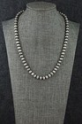 Sterling Silver Navajo Pearl Necklace 18  - Dorinda Mariano