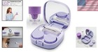 Portable Contact Lens Kit  Cleaner  Applicator   Mirror In Sugar Purple Design
