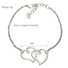 New Gold Silver Color Big Hollow Love Heart Adjustable Anklet Beach Leg Bracelet