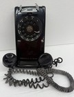Vintage 1965 Bell Systems Black Rotary Wall Mount W  Dbl Line Electric Telephone