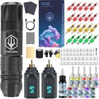 Wireless Tattoo Gun Kit - 2 Battery Machines For Beginners  Professional Tattoo