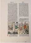 1483 Koberger German Bible Leaf     Hand-colored Woodcuts  Samuel Anointing David