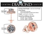 Rose Gold Plated Sterling Silver Round Halo Stud Earrings With 0 85 Tcw Zirconia