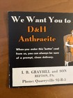 Vintage Advertising Ink Blotter Lackawanna Anthracite Coal Quarryville  Pa
