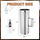 Stainless Steel Guiro Instrument 5  X 12  Percussion Instrument With Scraper