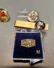 Vintage 10k Gold Pegasus Mobil Oil   Magnolia Sterling 925 Pin Tie Tack Gold Lot