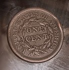 1853 Coronet Head Braided Hair Large Cent  bu-au  Good Detail 