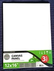 Daler-rowney Canvas Panels 12x16 Inch  3 Pack  White Cotton  Oil acrylic Paint