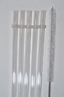 11  Clear Reusable Straws Ring Acrylic Plastic Straw Bpa Free Cleaning Brush  21