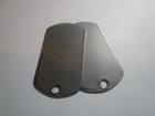 2 New Military Stainless Steel Blank Dog Tags Free Shipping