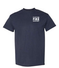 Custom Name Fire Dept T-shirt  Personalized  White Print