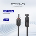 Renogy Solar Connectors Parallel Y Upgrade-1 Pair Y Branch  Black 