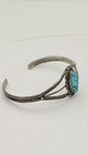 Vintage Native American Navajo Turquoise Sterling Silver Cuff Bracelet