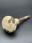 Antique Cast Iron Doorknob Single Vintage Painted Chippy White Reclaimed Salvage