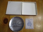 Vintage  Wendell August Forge Hammered Aluminum Plate 1987 Chicago 4 1 2 w paper