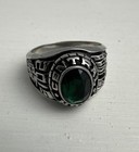 Central High School Class Ring Silver Tone Siladium Art Carved Size 6 5 Women   s