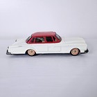Vintage 9  Japanese Tin Friction Car San 7103 Large Lithograph Red white Toy
