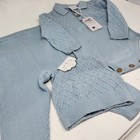 Boys Rock A Bye Baby Boutique Knit Sweater Pants  3 Piece Set  6-12months Blue