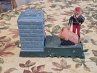 Antique Cast Iron Mechanical Artillery Soldier Cannon Coin Bank Well Made-works