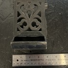 Cast Iron Vintage Wall Mounted Match Box Holder Black W  Flip Top Approx 6 1 2   