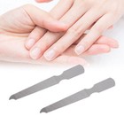 2pcs set Metal Stainless Steel Nails File Double Sided Manicure Pedicure Tools