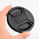 49-77mm Camera Center Pinch Snap On Front Lens Cap Cover For Nikon Canon Black