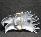 Wk17128  nos  Amazing Vintage 1970s Cut-out   eagle Head   Bird Mens Belt Buckle