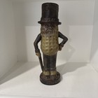 Vintage Cast Iron Mr Peanut Coin Bank 11 1 4 Tall