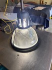 Vintage Set Of  2  Industrial Holophane Ribbed Glass Pendant 12    Lights Works 