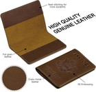 Biaotie Premium Leather Passport Holder Covers  Rfid Travel Wallet Brown 