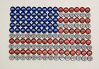 Usa American Flag Beer Bottle Caps Red White Blue Stars Stripes Bud Michelob