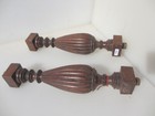 Victorian Carved Wooden Columns Old Lamp Wood Spindle Clock Antique Vintage 11 h