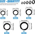 Fishing Split Rings Set 200pcs Stainless Steel Lure Rings Heavy Duty Double Flat