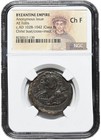 Ngc Ch F  Byzantine Empire 1028-1042 Ad Jesus Christ Ae Follis Class B Rare Coin