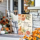 Fall Dahlia Sweet Home Welcome Garden Size 12 X 18 Inch  Fall Orange Dahlia