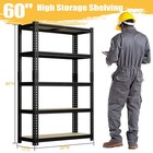 5-tier Garage Storage Shelves Utility Rack Metal Shelving Unit Adjustable Shelf