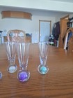 Circleware  Cordial Handblown Bubble Liquor Barware Shot Glasses Set Of 6 Colors
