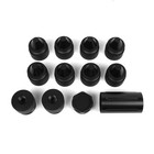 Aluminium Lug Nut Cover Cones 1 375x24 With Cleaning Chamber   5 8 24 Hose Inlet