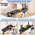 4 Step Ladder  Retractable Handgrip Folding Step Stool With Anti-slip Wide Pedal