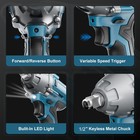 Cordless Impact 1 2   Wrench Brushless Driver Drill Gun For Makita 18v Battery