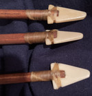 1 One  Navajo Arrow 19  W turkey Feathers-leather-hand Carved Arrowhead Great 