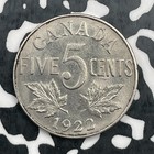 1922 Canada 5 Cents Lot n1177 Nice 